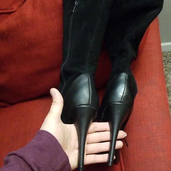 Colin Stuart Leather and Suede Thigh High Boot - Picture 5 of 5